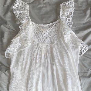 White fancy lace Tank top